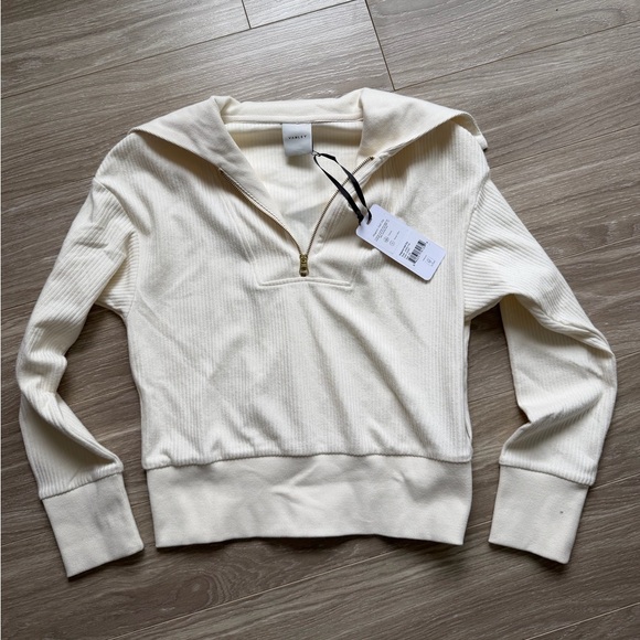 Varley NWT Women’s Maguire Half Zip Sweater Egret Cream Sz XS - Picture 7 of 13